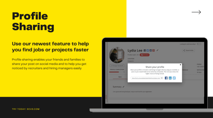 Latest Feature: How to use 9cv9 sharing feature to get your dream job faster?