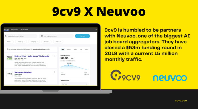 9cv9 has partnered with Neuvoo