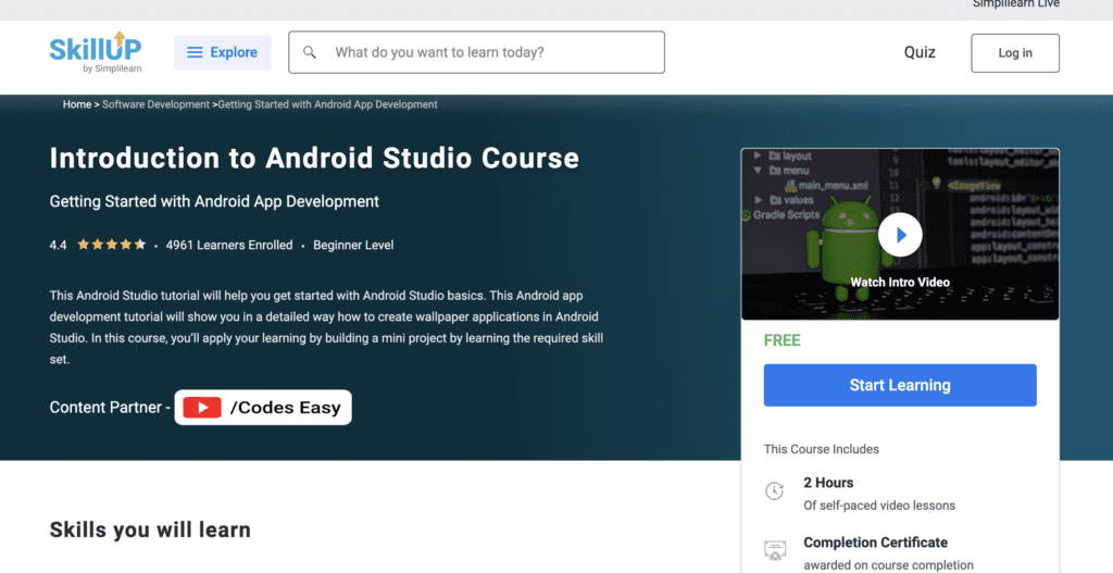 Simplilearn Certified Android App Developer Training Course