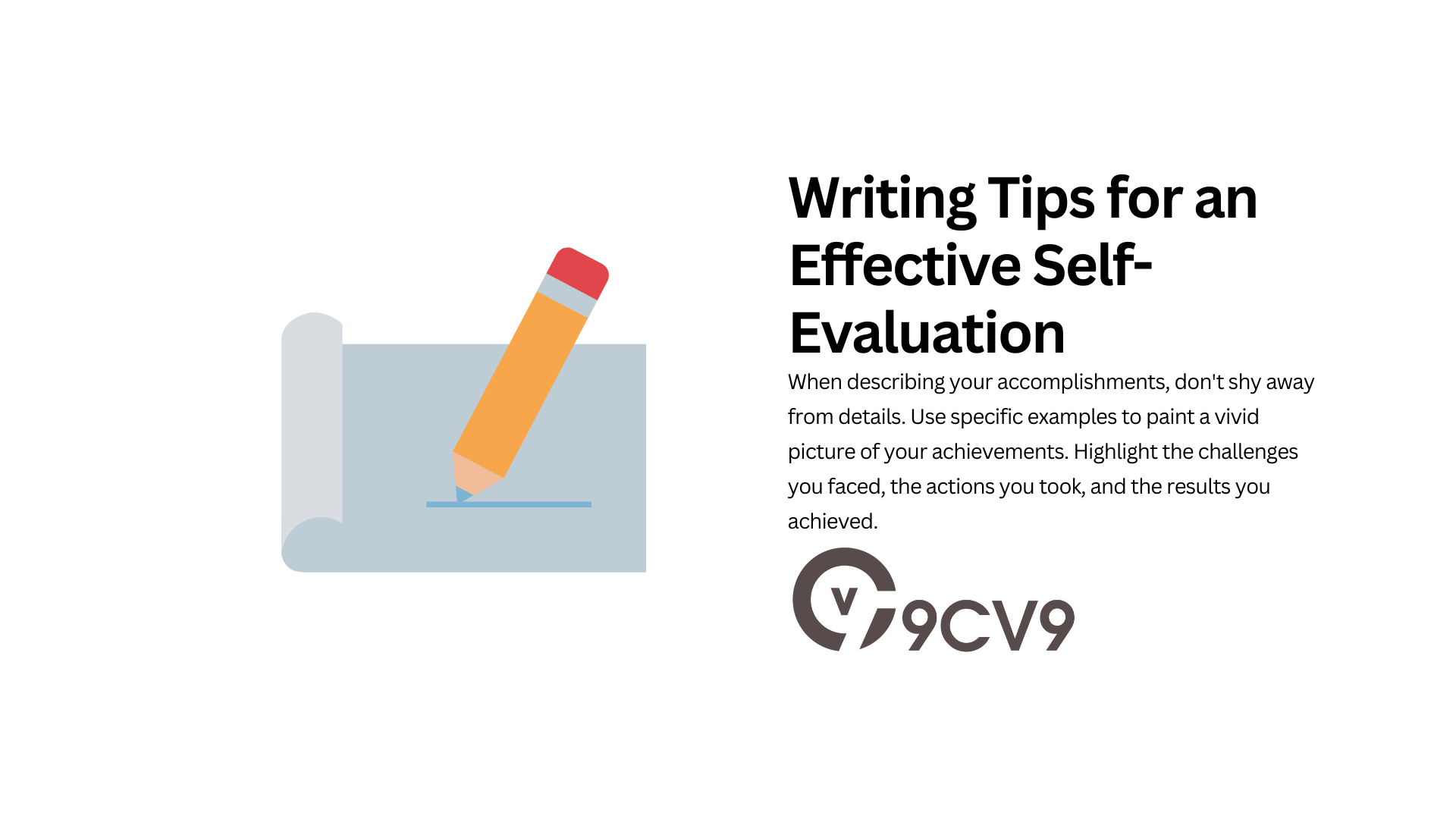 Writing Tips for an Effective Self-Evaluation
