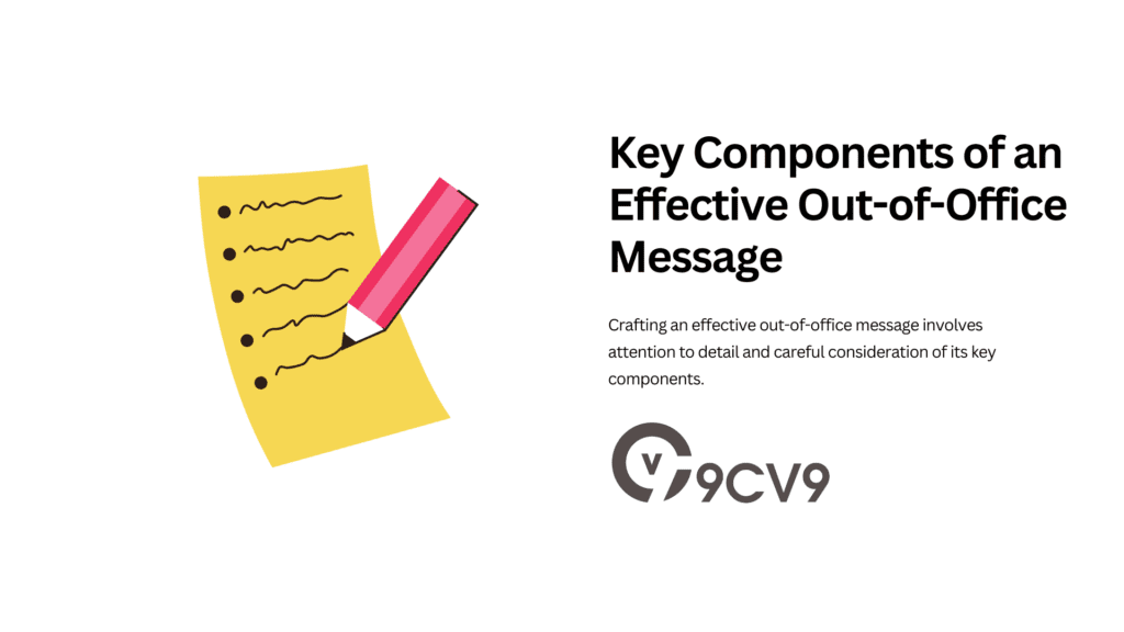 Key Components of an Effective Out-of-Office Message