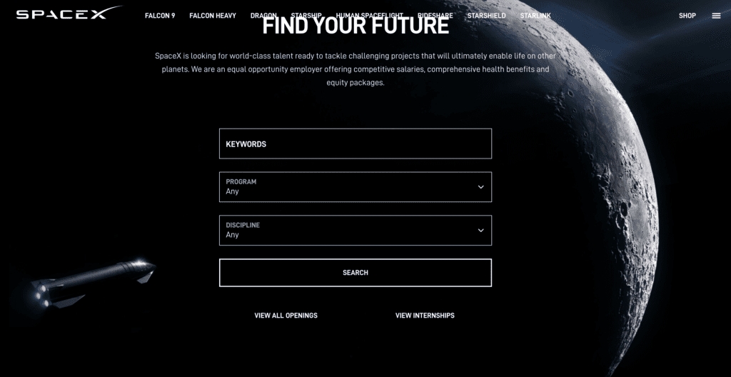 SpaceX's Job Listings