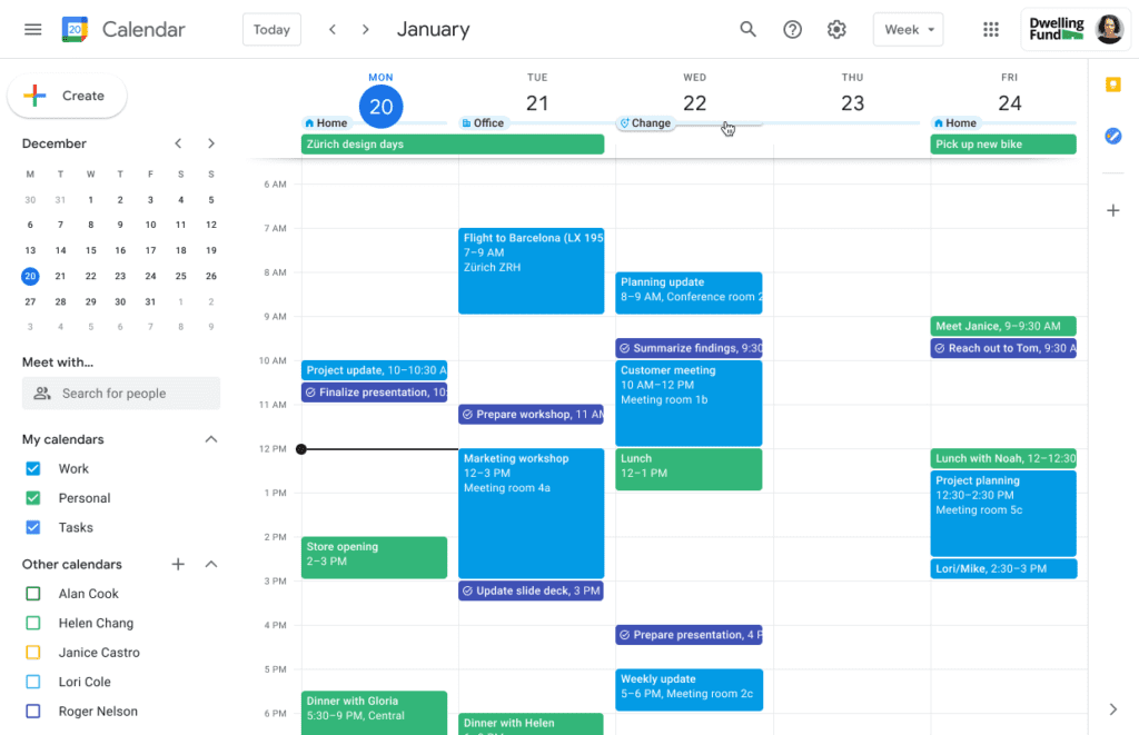 Leverage the versatility of Google Calendar for intuitive time blocking