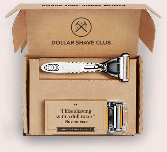 Dollar Shave Club disrupted the razor industry by offering affordable subscription-based razor kits. Image Source: Chronicle Collectibles