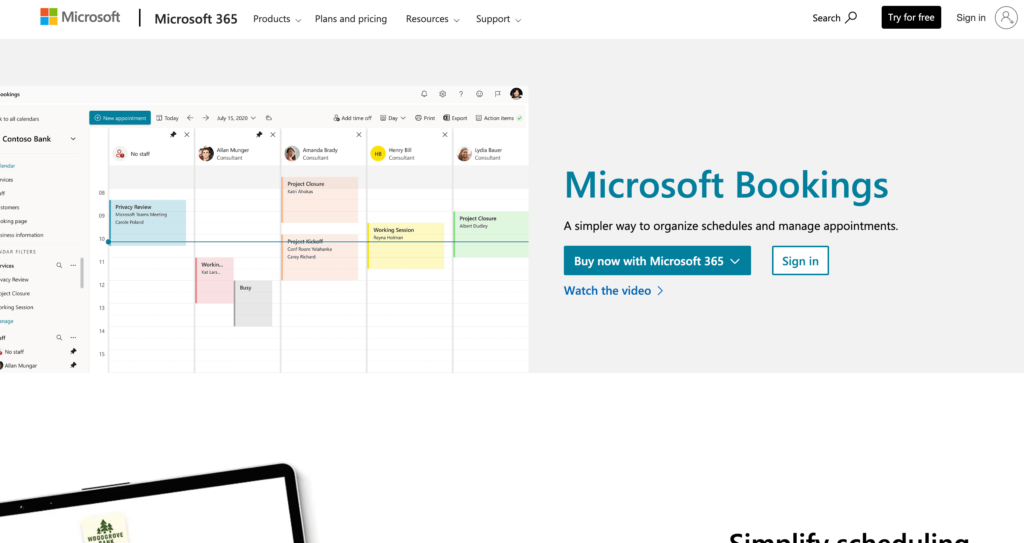 Microsoft Bookings