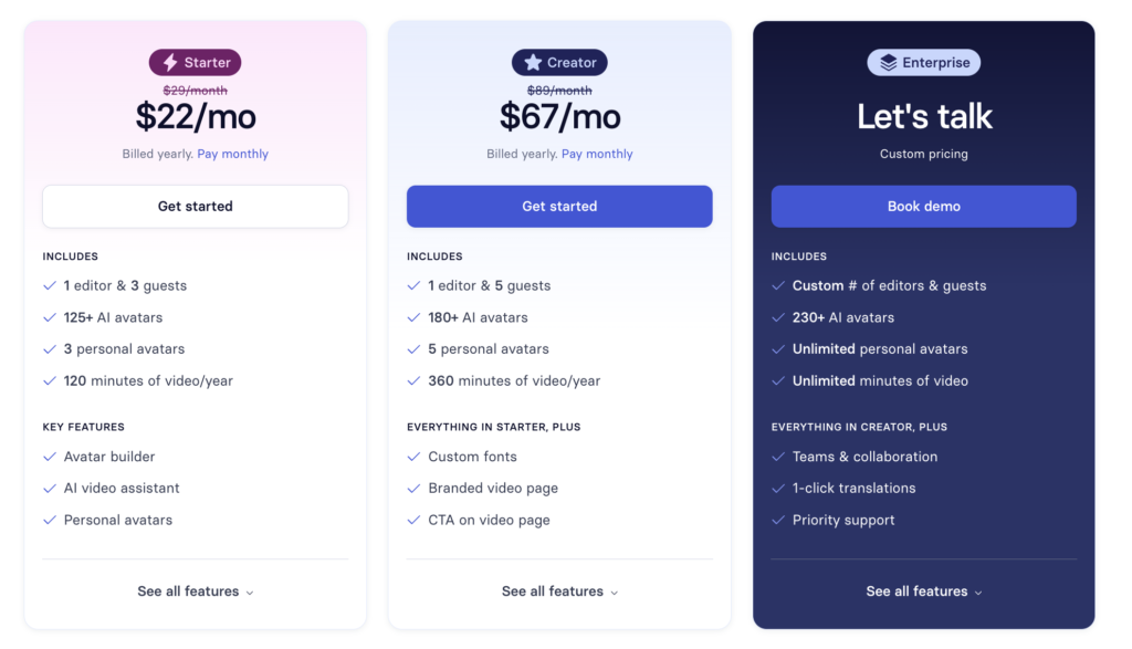 Synthesia Pricing