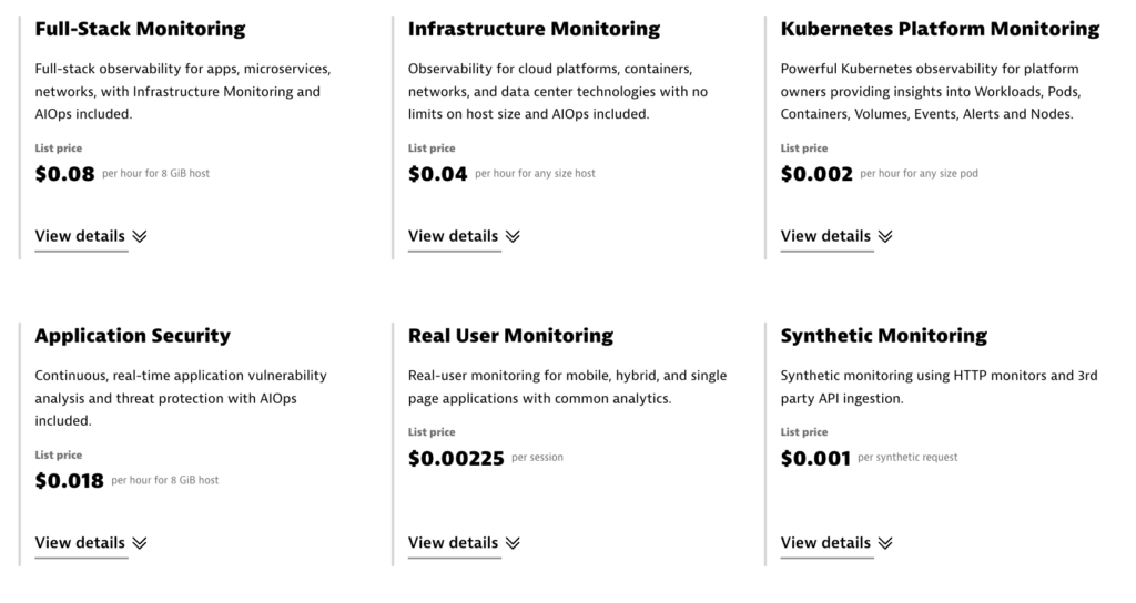 DynaTrace Pricing