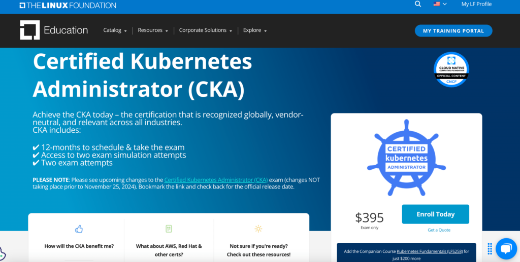 Certified Kubernetes Administrator (CKA)