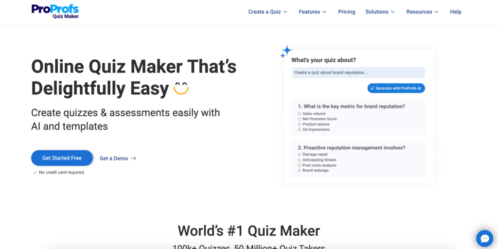 ProProfs Quiz Maker