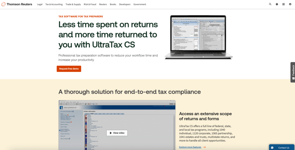 Thomson Reuters (ONESOURCE & UltraTax CS)