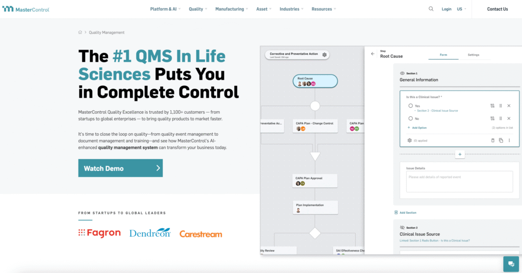 MasterControl Quality Excellence