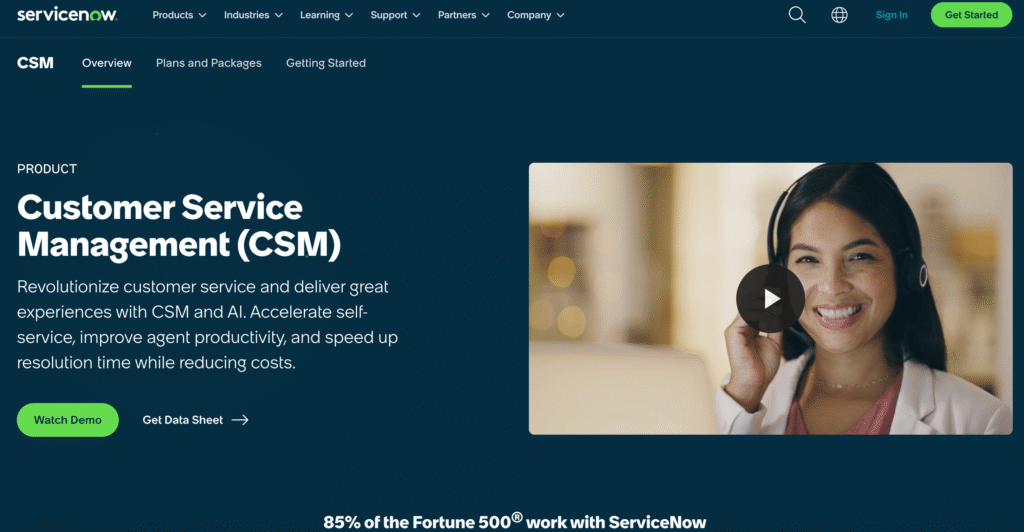 ServiceNow Customer Service Management