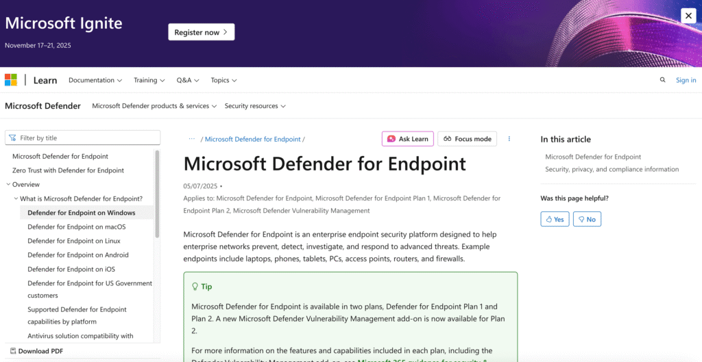 Microsoft Defender for Endpoint