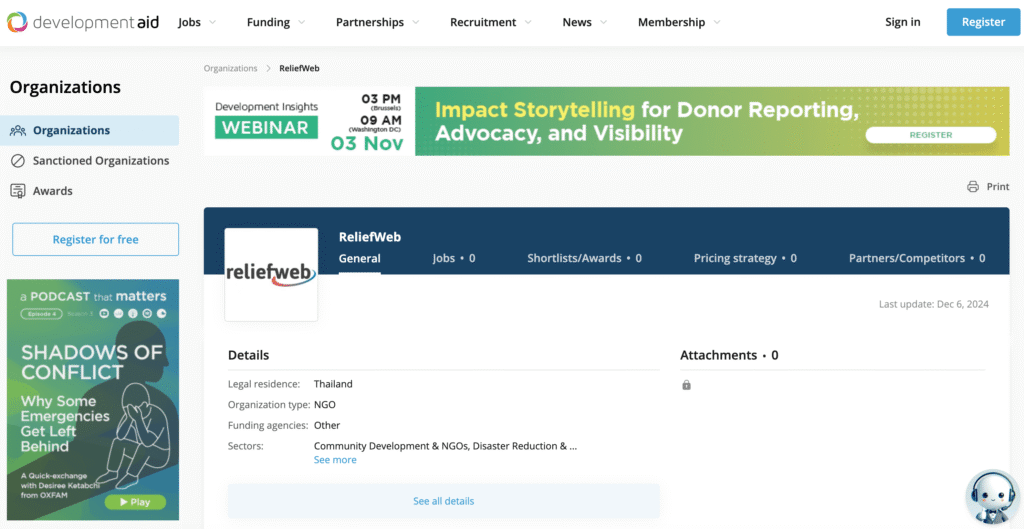 DevelopmentAid/ReliefWeb