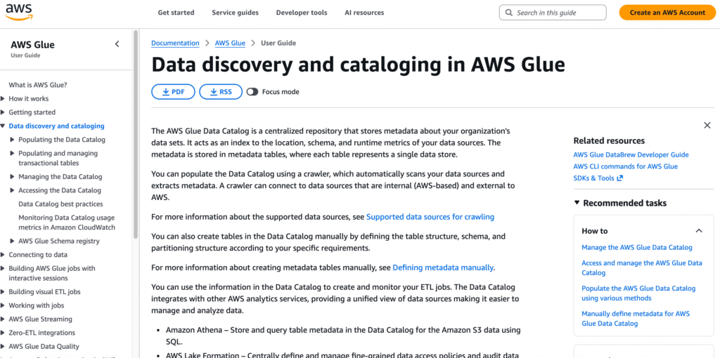 AWS Glue Data Catalog