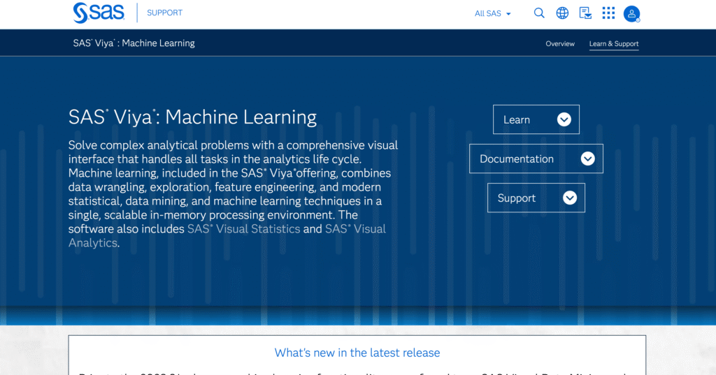 SAS Visual Data Mining and Machine Learning