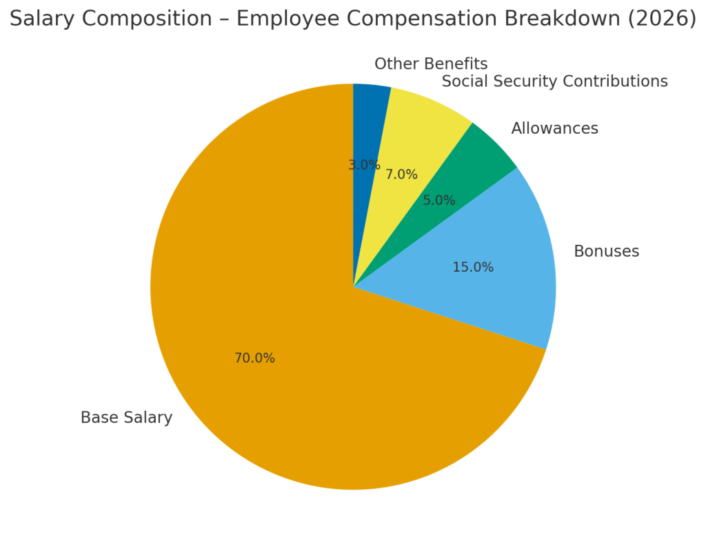 Breakdown of employee compensation components