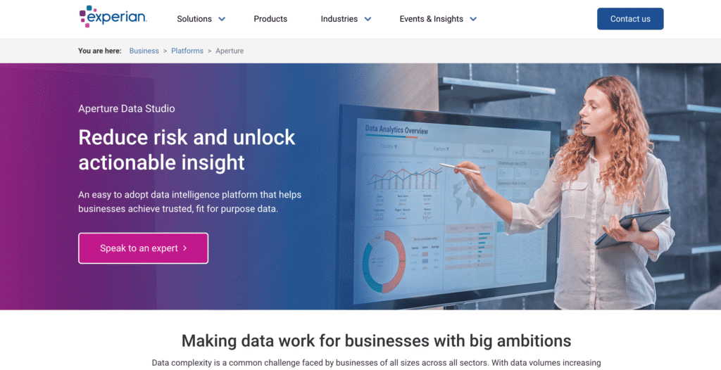 Experian Aperture Data Studio