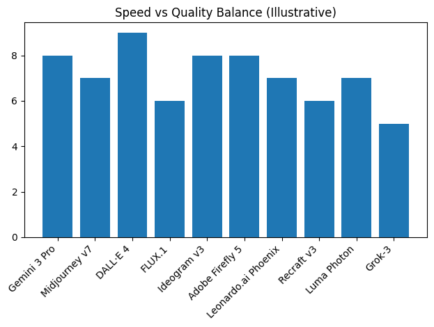 Speed vs Quality Balance Chart