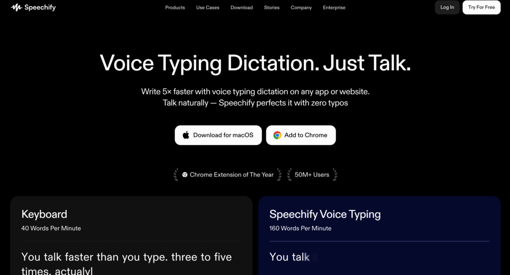 Speechify Voice Typing