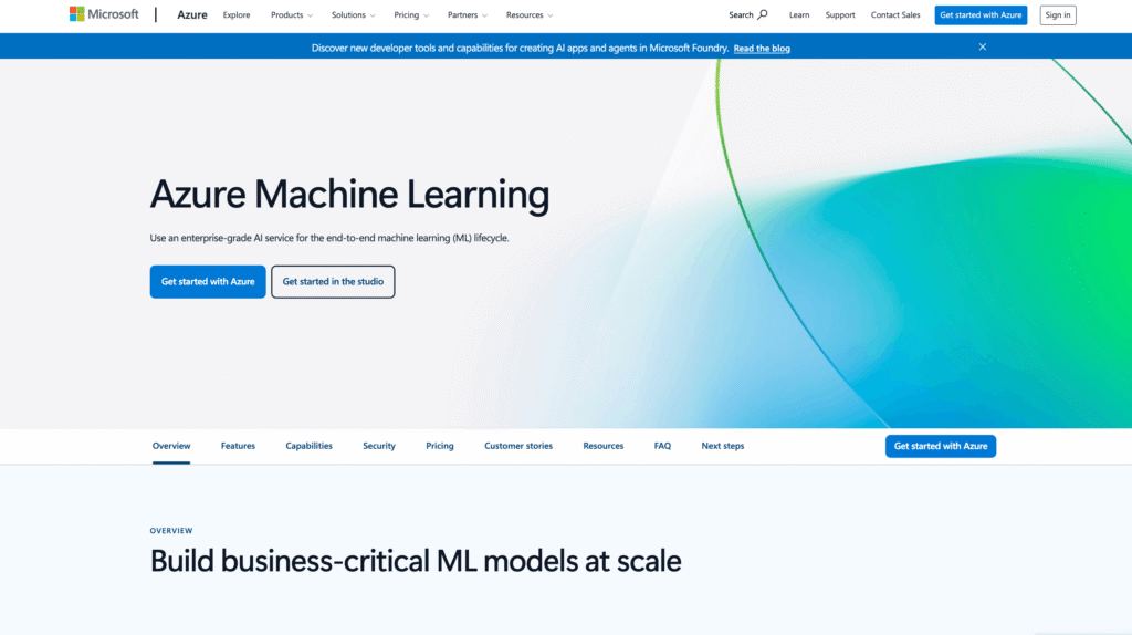 Microsoft Azure Machine Learning