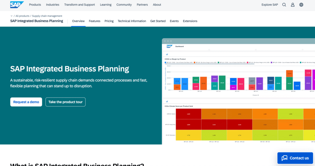 SAP Integrated Business Planning (IBP) for Supply Chain