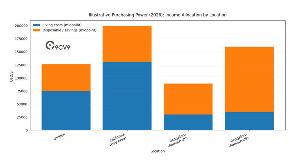 Illustrative Purchasing Power (2026): Income Allocation By Location