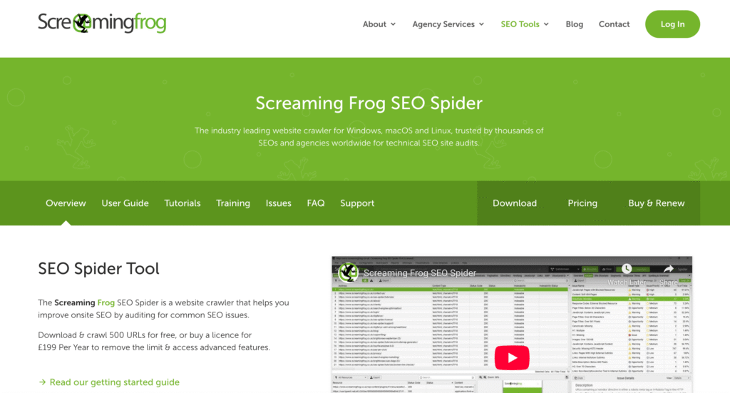 Screaming Frog SEO Spider