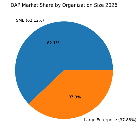 DAP Market Share By Organization Size 2026