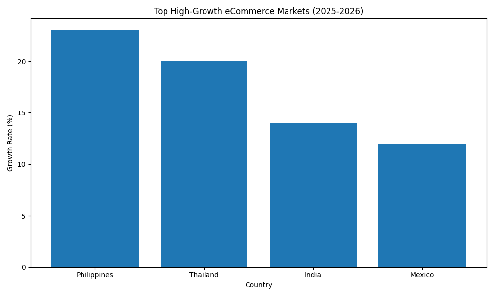 Top High-Growth eCommerce Markets (2025–2026)

