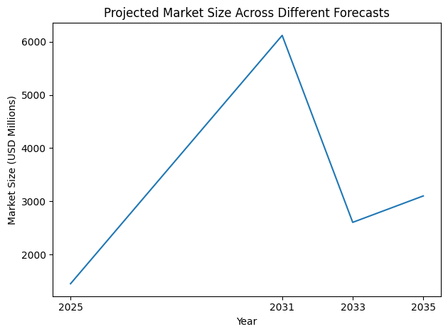 Projected Market Size Across Different Forecasts