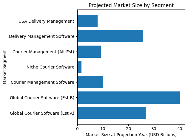 Projected Market Size by Segment