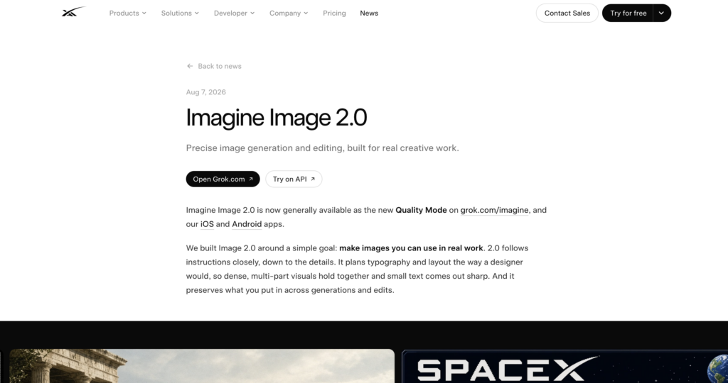 Grok Imagine Image 2.0
