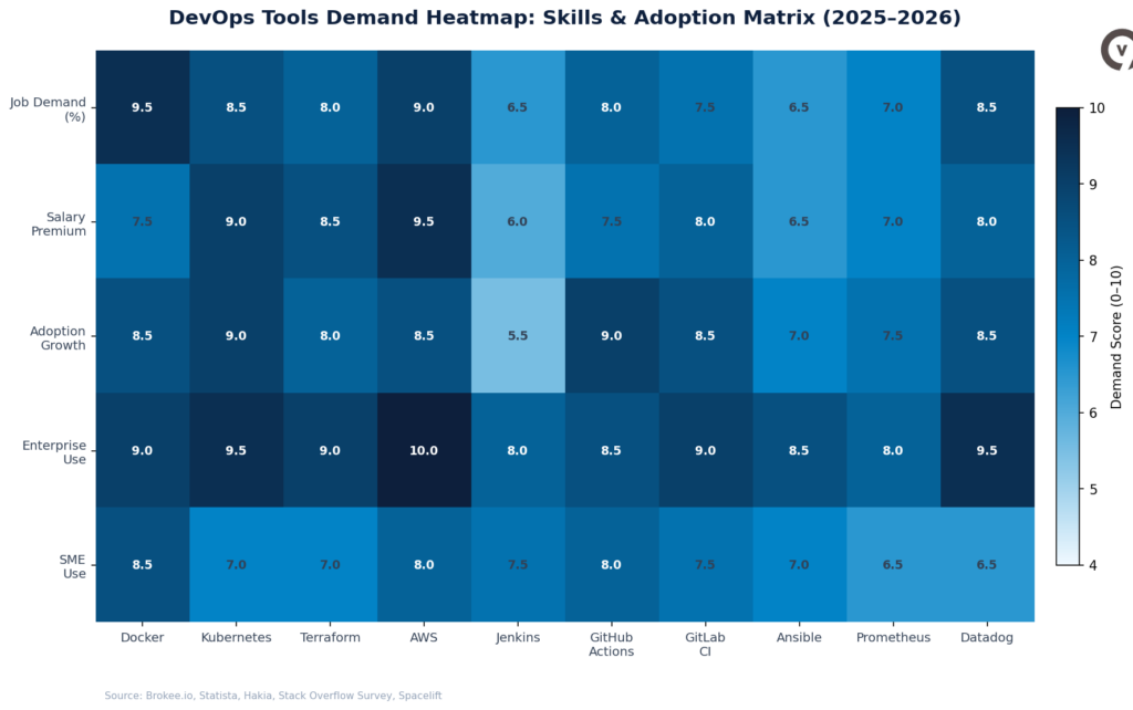 DevOps Tools Demand Heatmap