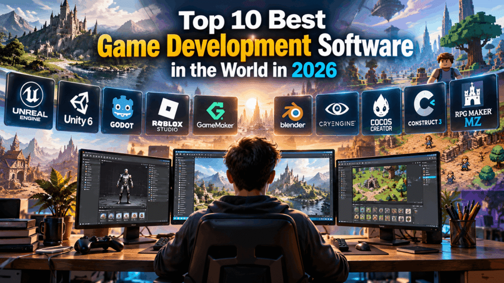 Top 10 Best Game Development Software To Try in 2026