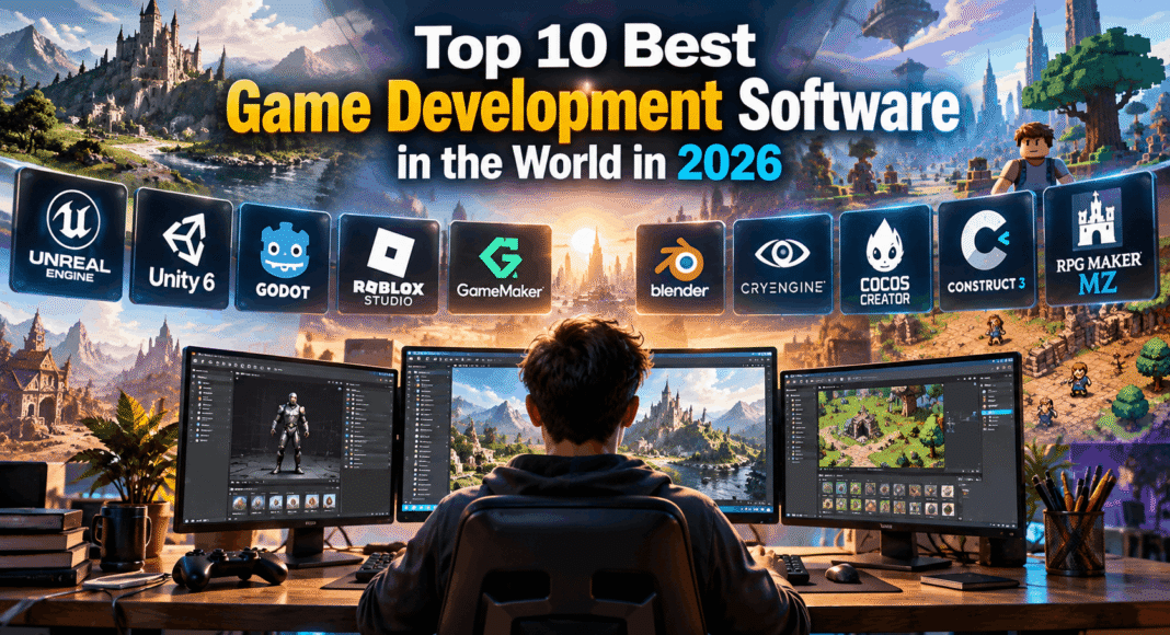 Top 10 Best Game Development Software To Try in 2026