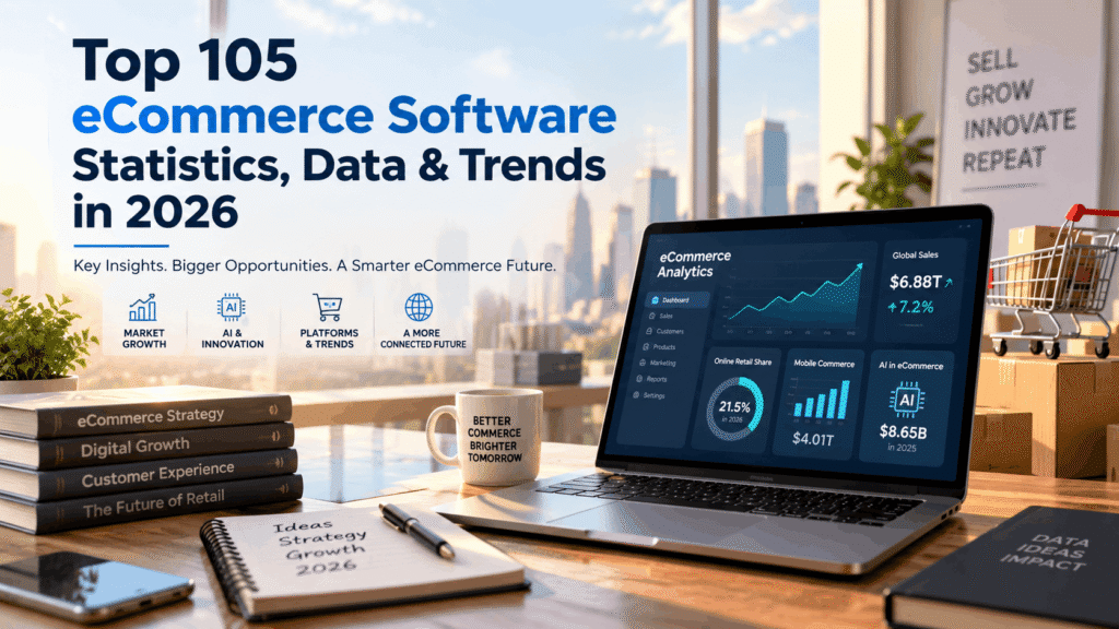 Top 105 eCommerce Software Statistics, Data & Trends in 2026