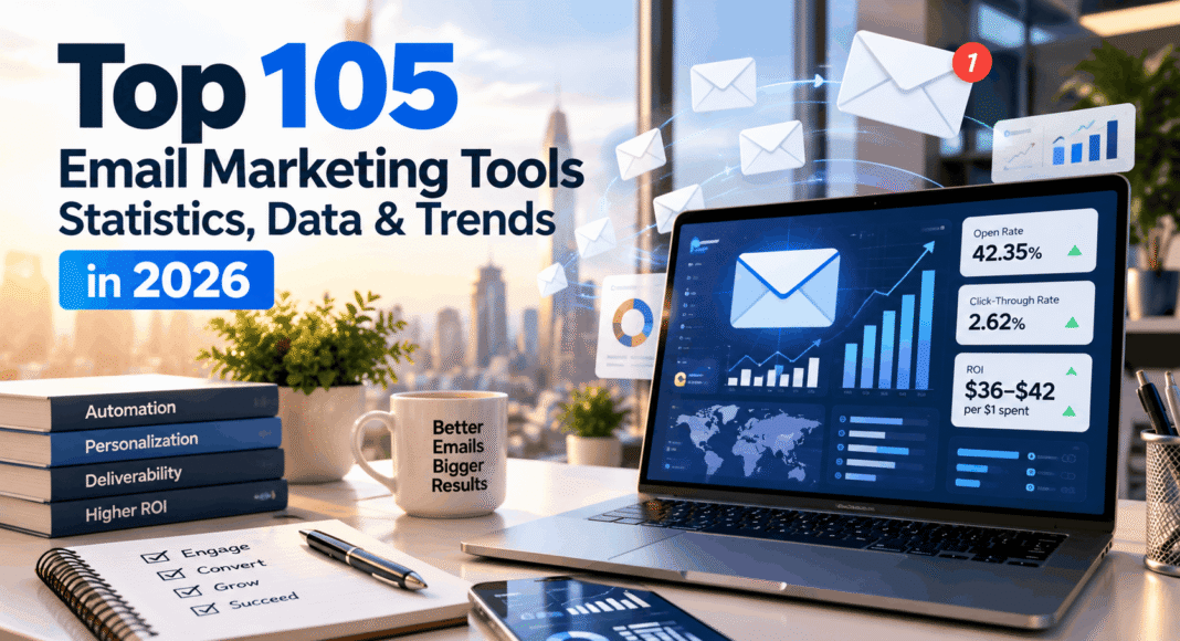 Top 105 Email Marketing Tools Statistics, Data & Trends in 2026